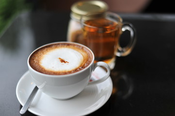 Coffee, drink in the morning.