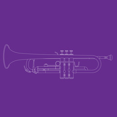 Outline of trumpet - musical instrument