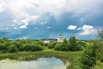 Fototapeta na wymiar Beautiful landscape in the ancient city of Suzdal, Russia.