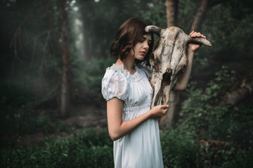 Victim with skull of the animal instead of head