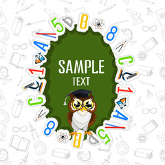 school background with owl