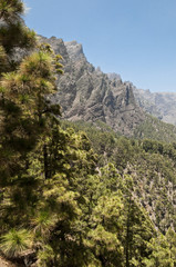 Blick in die Caldera de Taburiente La Palma