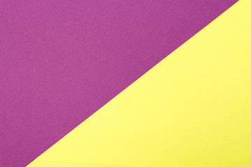 Yellow and purple color texture paper background. Geometric paper background.