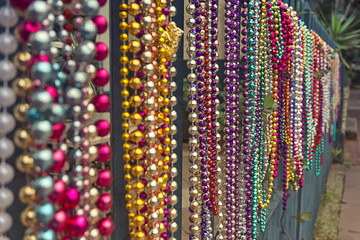 Carnival Beads, Mardi Gras, New-Orleans, United States of America.