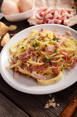Delicious carbonara pasta