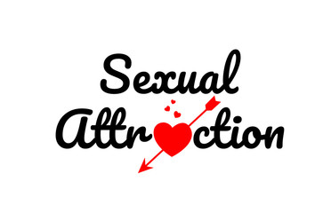 sexual attraction word text typography design logo icon