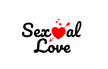 sexual love word text typography design logo icon