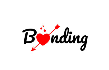 bonding word text typography design logo icon