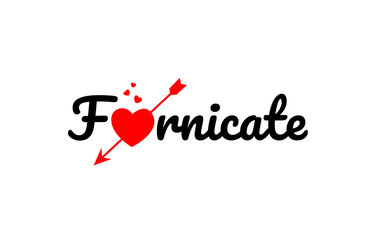 fornicate word text typography design logo icon