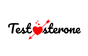 Fototapeta premium testosterone word text typography design logo icon