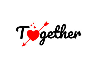 together word text typography design logo icon