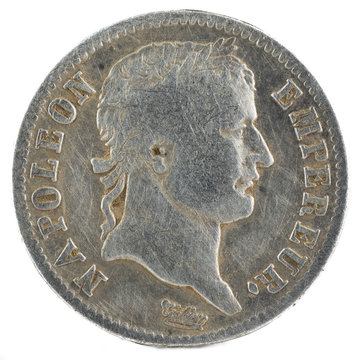 1811, France 1st Empire, Napoleon I. Silver Coin. 1 Franc. Obverse.