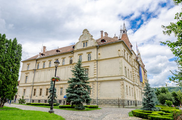 Sighisoara town hall in this beautiful Transylvanian UNESCO world heritage site in Romania