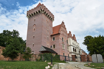 Fototapeta na wymiar Tower reconstructed royal castle in Poznan.