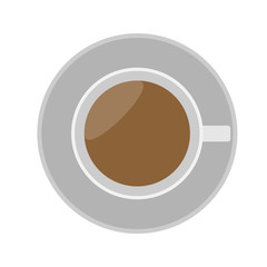 Cup of coffee colour icon, vector