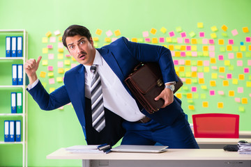 Businessman with many conflicting priorities   