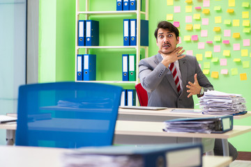Businessman with many conflicting priorities   