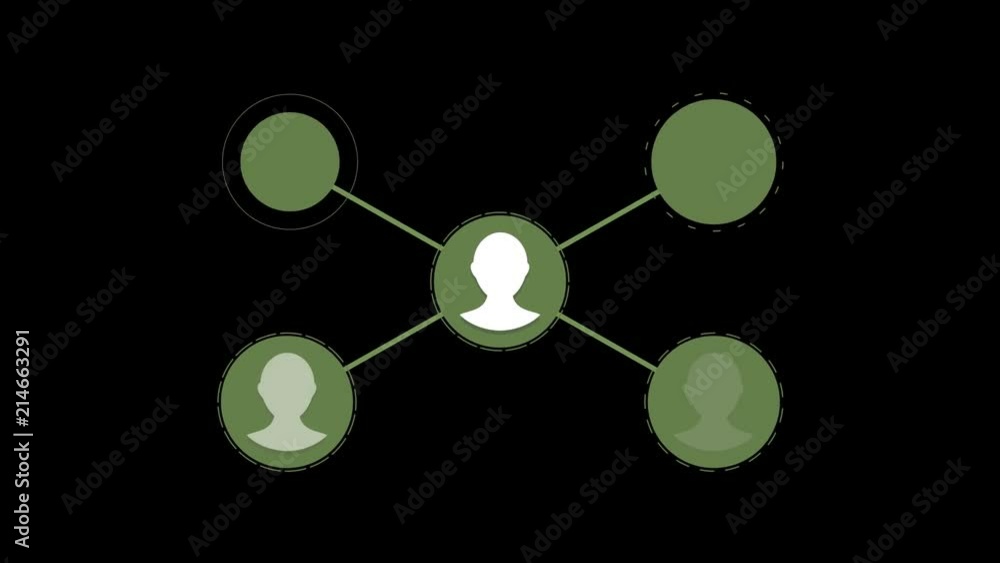 Aufkleber abstract visualization of a social network. social group network on black background