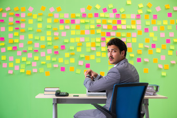 Businessman with many conflicting priorities   