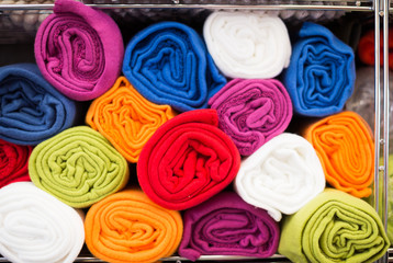 Fototapeta premium towels for bathroom in the textile store