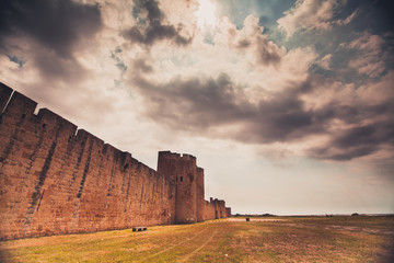 Aigues-Mortes fortress wall