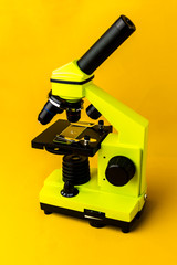 Microscope on white background