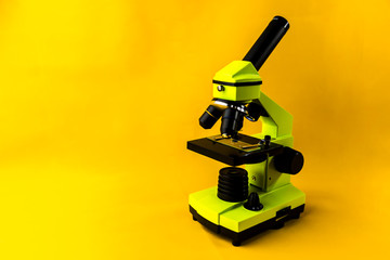 Microscope on white background