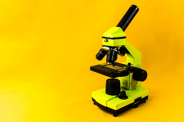 Microscope on white background