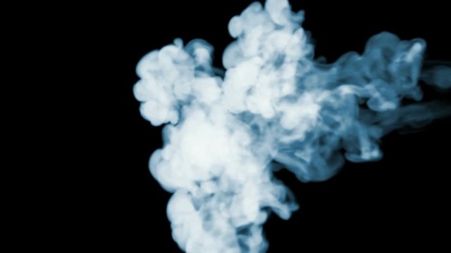 3d animation of beautiful smoke on a black background for visual effects with smoke. V25