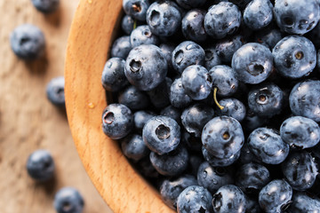 Fresh blueberries closeup.
