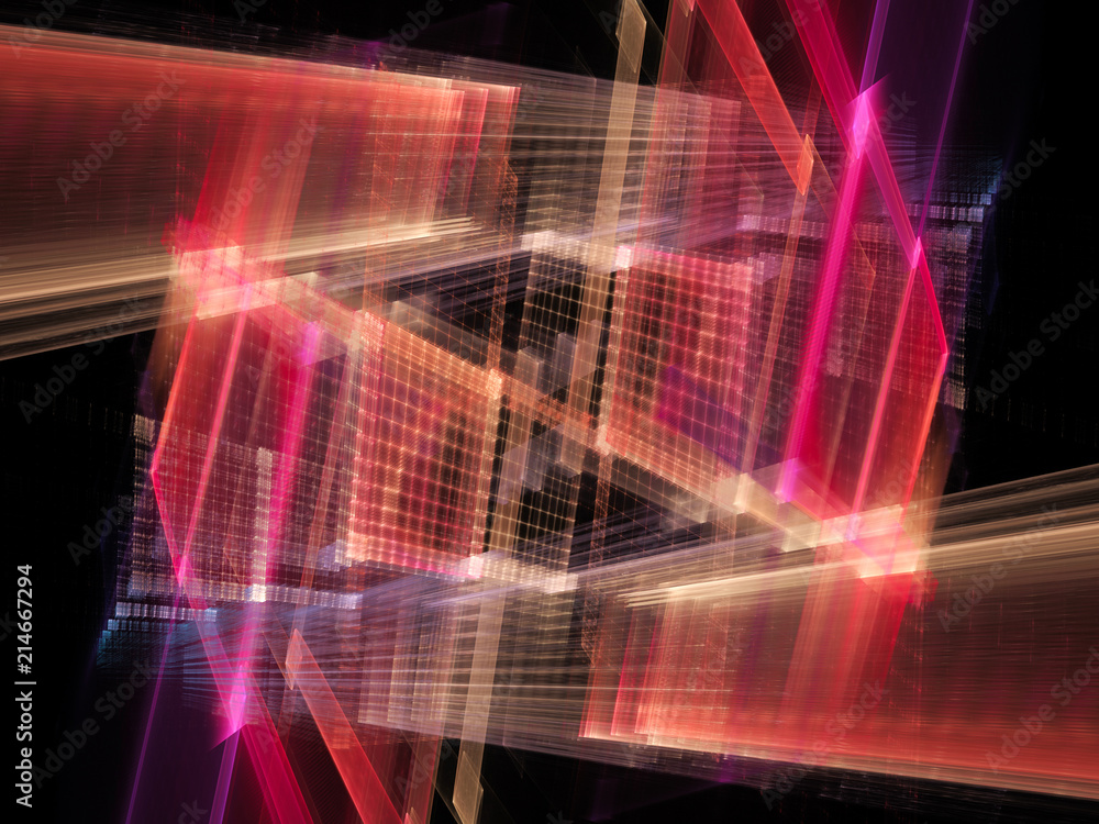 Poster abstract background element. fractal graphics 3d illustration. symmetric composition of repeating gr