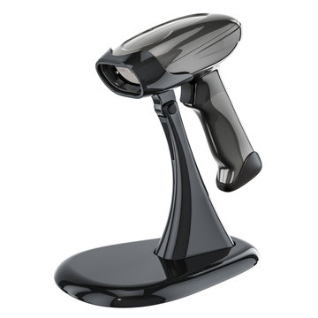 Barcode reader with stand, 3D rendering