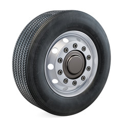 Truck Wheel closeup, 3D rendering