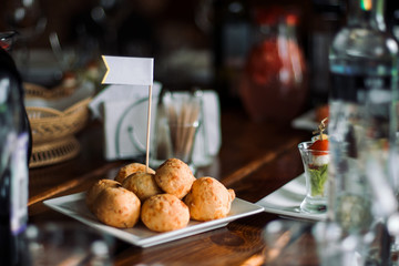 Cheese buns in plate.