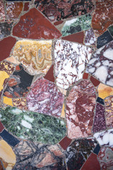 Background of beautiful, colorful italian marble crazy paving