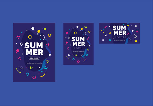 Colorful Abstract Envelope Layout Set