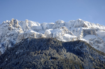 Gruppo montuoso del Sella, visto da Val Gardena, Dolomiti, Trentino Alto Adige, Italia