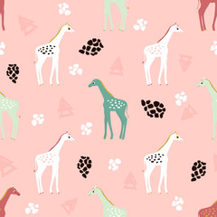 pattern with giraffes