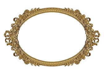 Golden frame for paintings, mirrors or photo