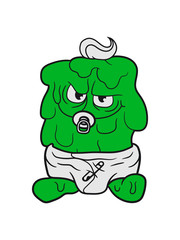 baby kind schwanger eltern süß bazille virus bakterie ansteckend krank monster schleimig schleim ekelig horror halloween böse frech comic cartoon clipart