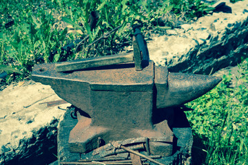 Old anvil. The forgotten art of making cold steel.