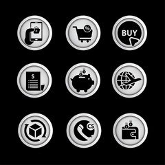 E-Commerce icon set vector template. icon sign element