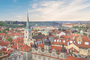 Naklejka na ściany i meble Beautiful view of Hradcany, Prague's historic district, Czech Republic