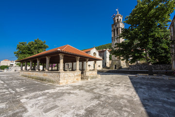 Obraz premium Monastery of st. Mary and the Christ in the Mediterranean town of Blato on Korcula island, Croatia