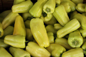 Organic jalapeno peppers at the market.