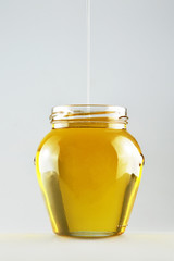 Honey jar with honey dipper