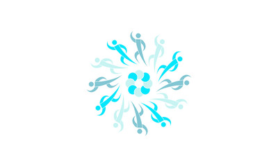 Fototapeta premium Human community logo template