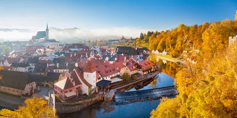  Historic town of Cesky Krumlov at sunrise, Bohemia, Czech Republic © JFL Photography