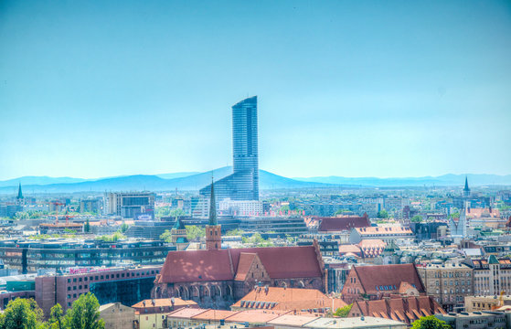 Aerial View Of Wroclaw With The Sky Tower Shopping Mall, Poland