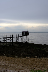 Fischerhütte in Fouras, Nouvelle-Aquitaine, Frankreich